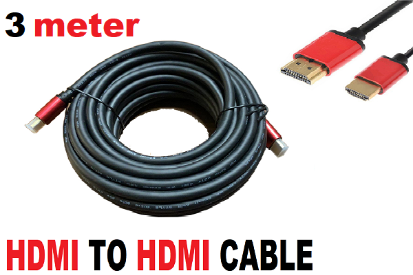 Premium 3 Meter V2.0 HDMI Cable Gold High Speed HD